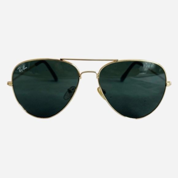 Vintage RAY-BAN Gold Metal Frame Sunglasses Glass Sunglasses Aviators Sunglasses - Picture 3 of 8